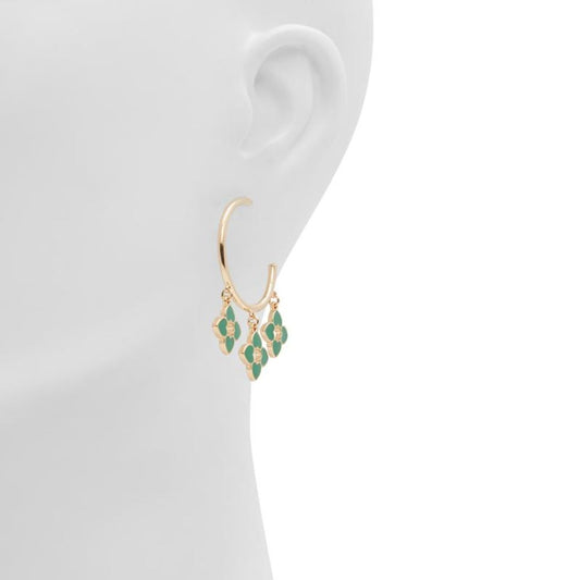 ALDO Green Elastane Earrings