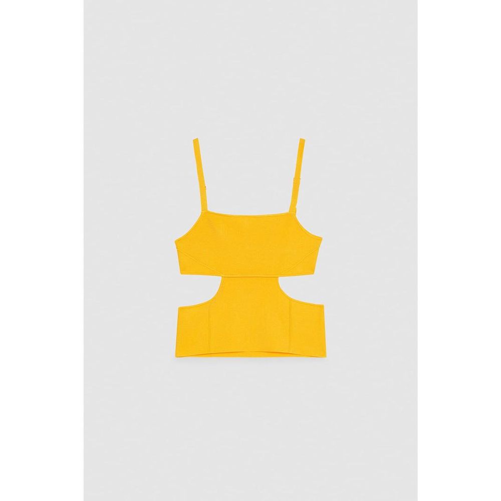 Patrizia Pepe Orange Viscose Tank Tops