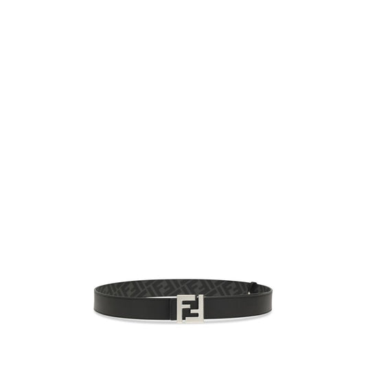 Fendi Black Calf Leather Bos Taurus Regular Belt