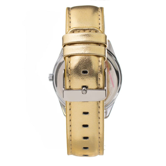 ARABIANS Gold Leather Dress Watch
