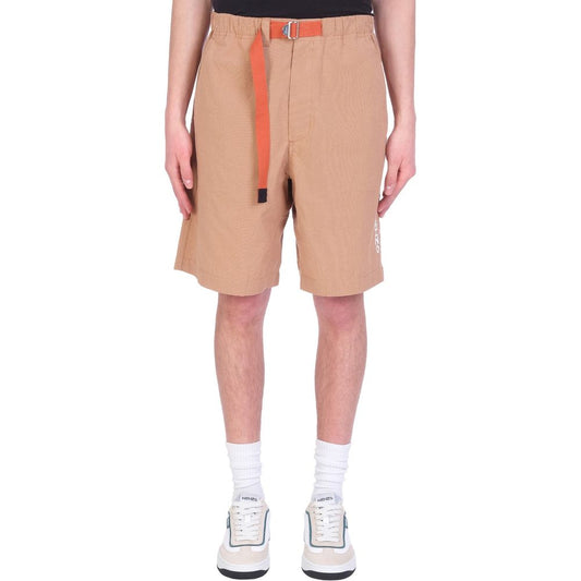 Kenzo Brown Cotton Bermuda Shorts