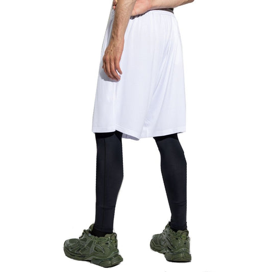 Balenciaga White Polyester Bermuda Shorts