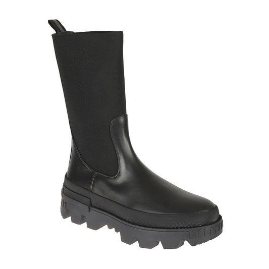 Moncler Black Calfskin Ankle Boots