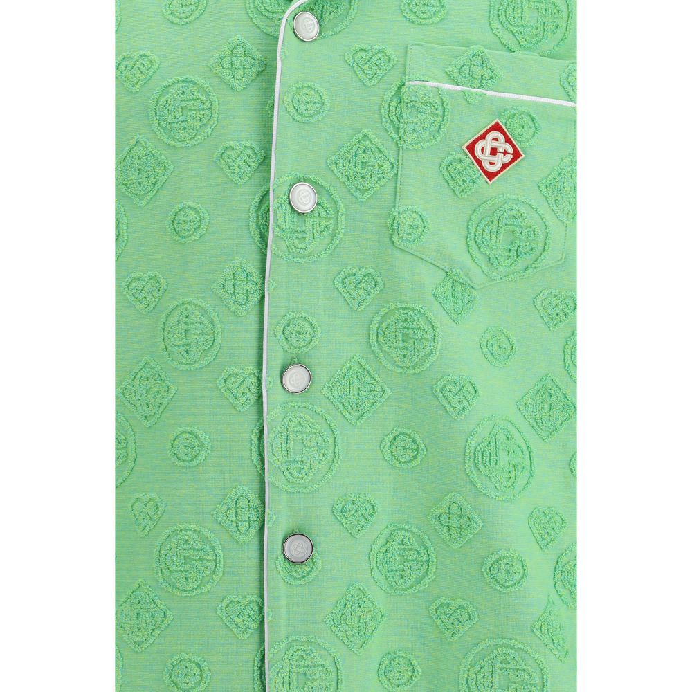 Casablanca Bicolor Cotton Shortsleeve Shirt