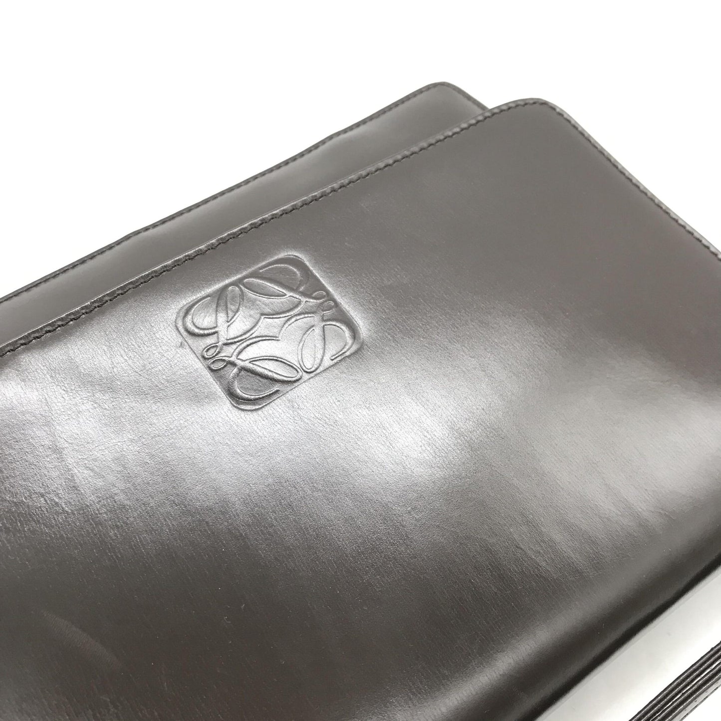 Loewe Black Leather Shoulder Bag