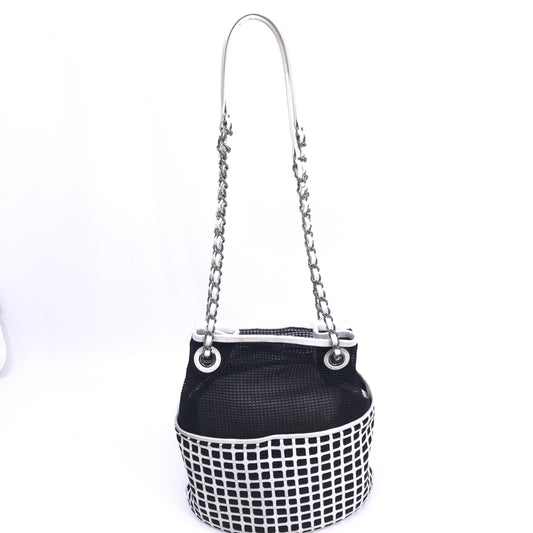 Chanel Mesh And Leather Bucket Bag