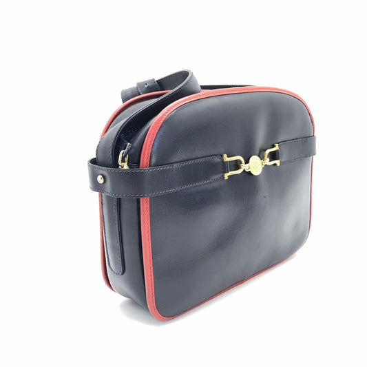 Celine CELINE Shoulder Bag Carriage Hardware Gold Leather Black