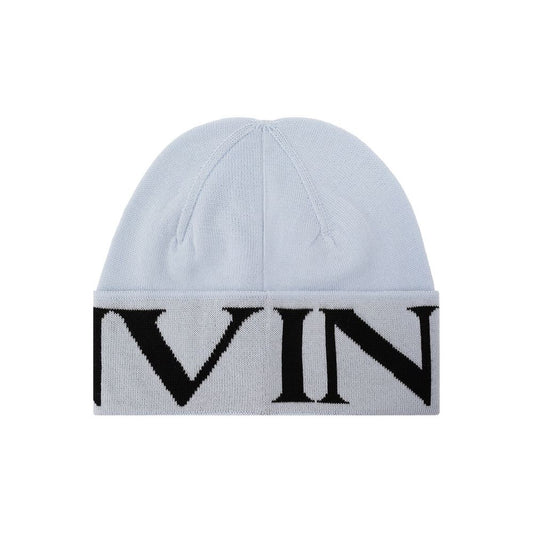 Lanvin Blue Virgin Wool Beanie