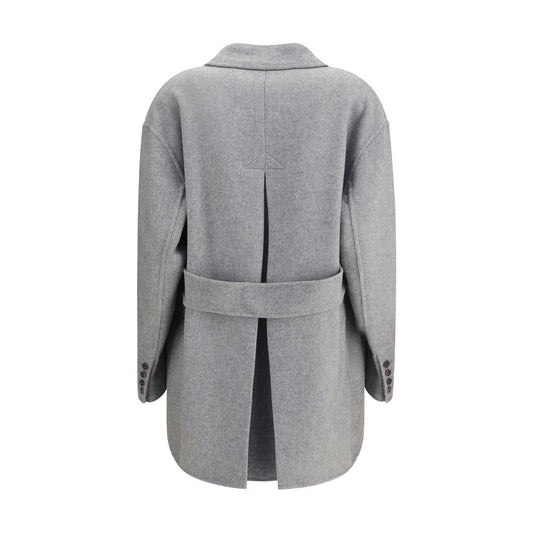 Ermanno Scervino Gray Wool Coat