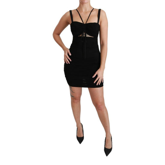 Dolce & Gabbana Black Viscose Cocktail Dress