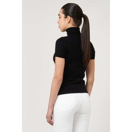 Gas Black Viscose Turtleneck