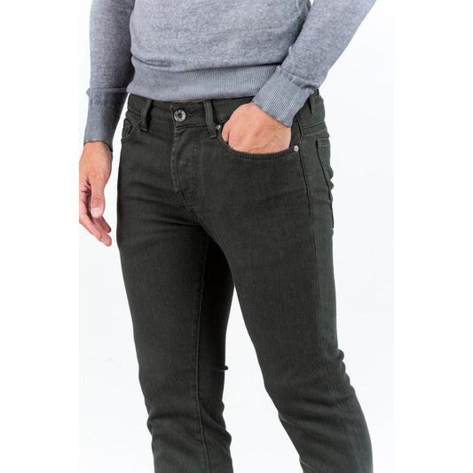 Gas Green Cotton Skinny Jeans