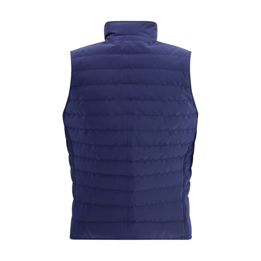 Brunello Cucinelli Blue Polyester Sleveless Jacket