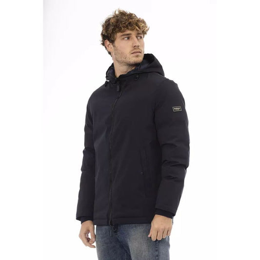 Baldinini Trend Blue Polyester Shell Jacket