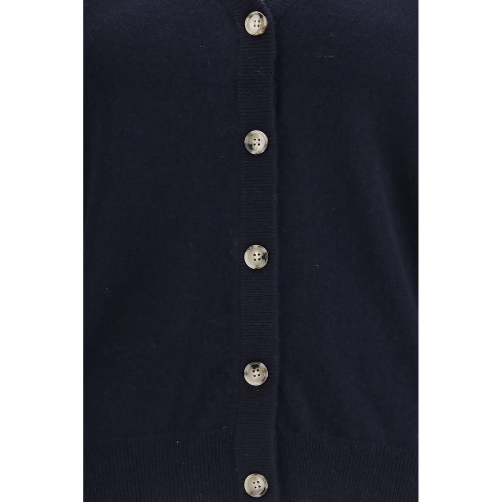 Allude blauer Kaschmir-Cardigan