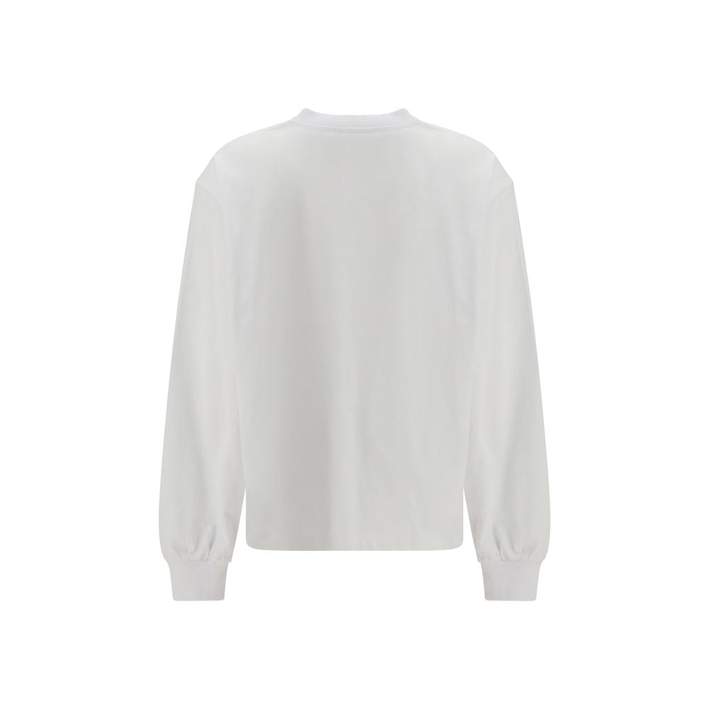 Ganni Langarmshirt aus weißer Baumwolle