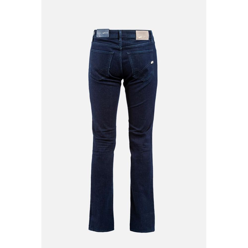 Gas Blue Cotton Straight-Leg Jeans