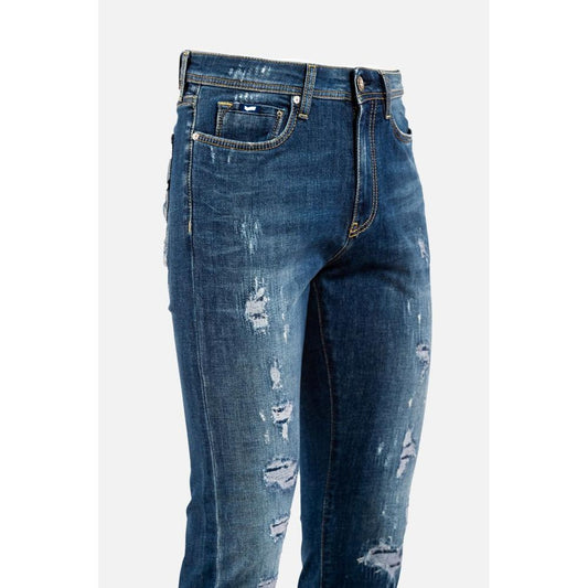 Gas Blue Cotton Jeans Denim