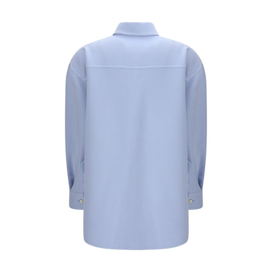 Fabiana Filippi Blue Wool Oves Aries Dress Shirt