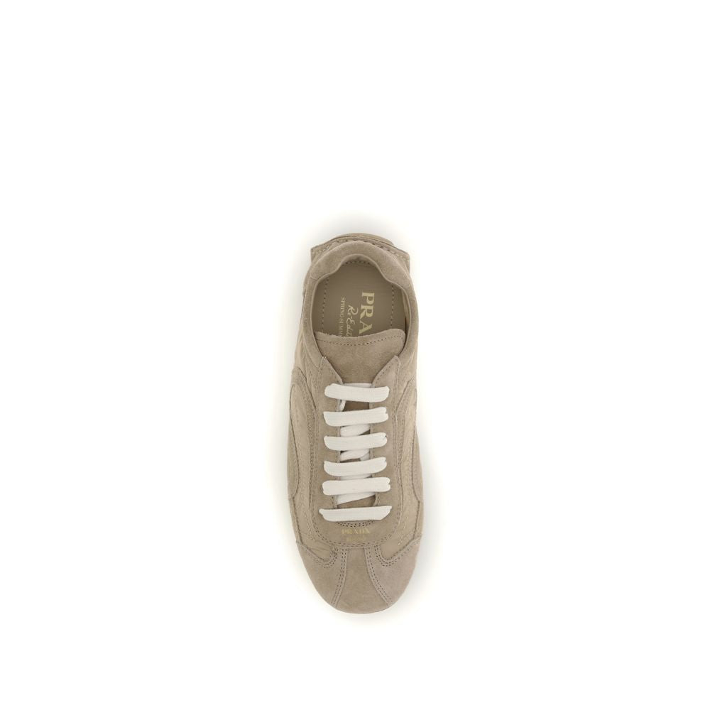 Prada Beige Lamb Ovis Aries Athletic Sneakers