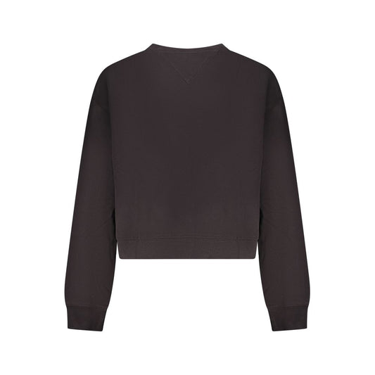 Tommy Hilfiger Schwarzes Damen-Sweatshirt aus Baumwolle