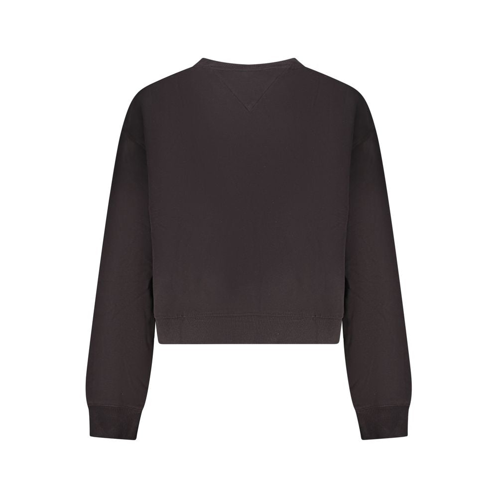 Tommy Hilfiger Schwarzes Damen-Sweatshirt aus Baumwolle