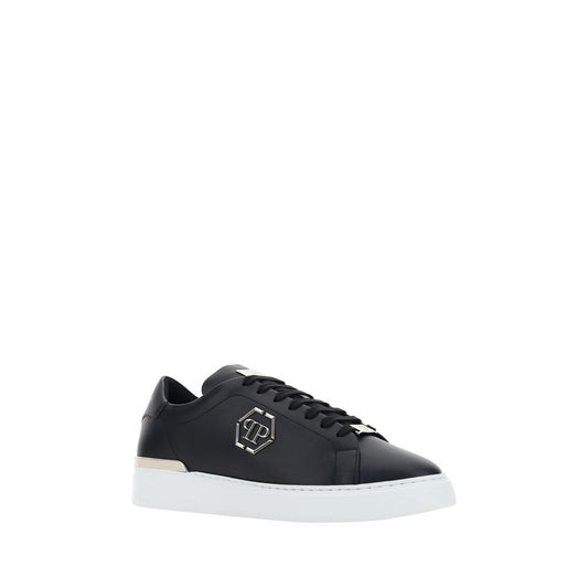 Philipp Plein Black Calf Leather Bos Taurus Low Top Sneakers