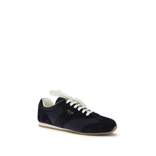 Prada Blue Calf Leather Bos Taurus Athletic Sneakers