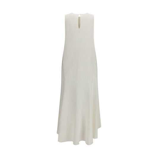 P.A.R.O.S.H. White Linen Casual Dress