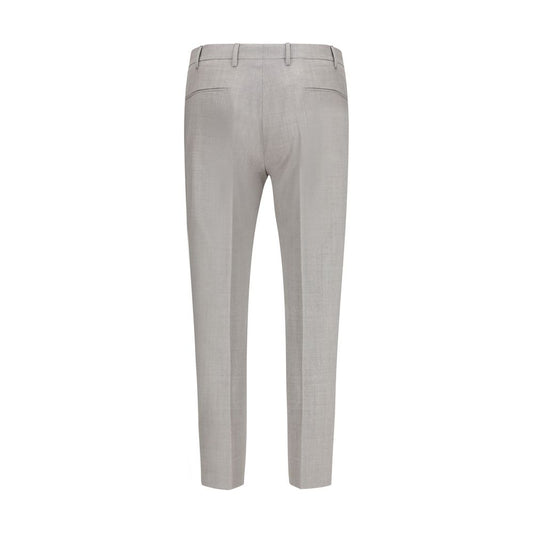 PT Torino Gray Wool Oves Aries Dress Pants
