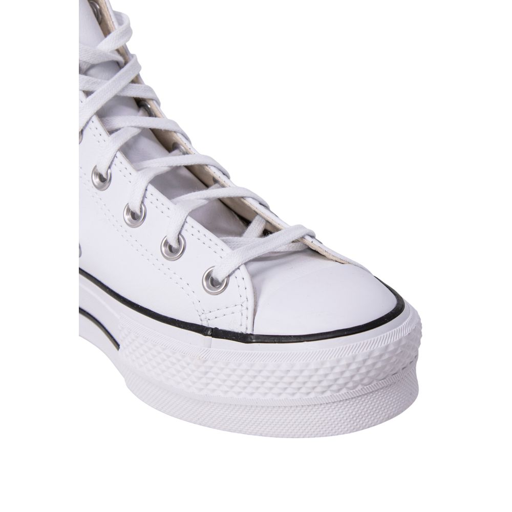 Converse White Polyethylene Platform Sneakers