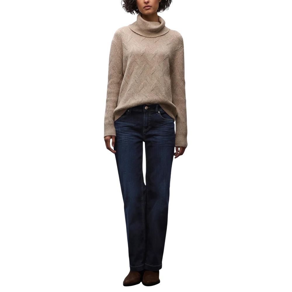 Street One Blue Cotton Mom Jeans