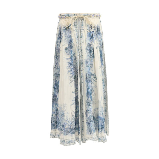 Zimmermann Multicolor Cotton Long Skirt