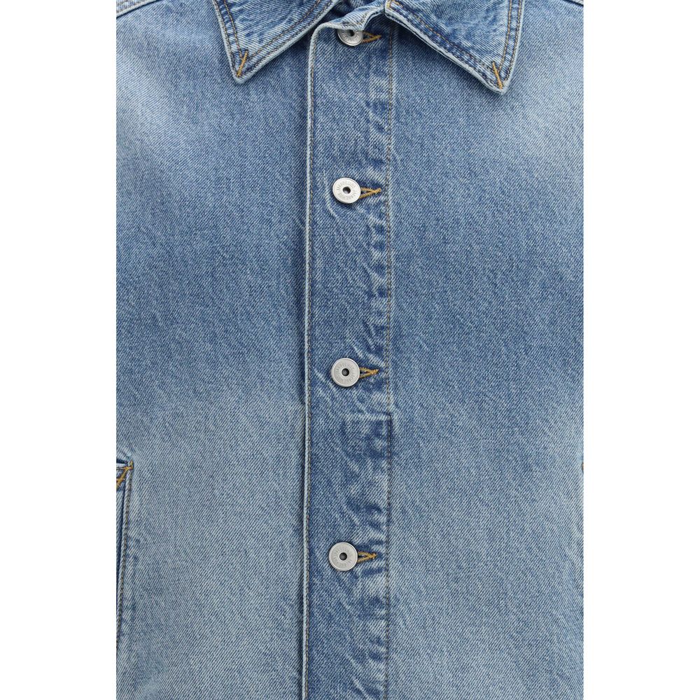 Jacquemus Denimjacke aus blauer Polyamid