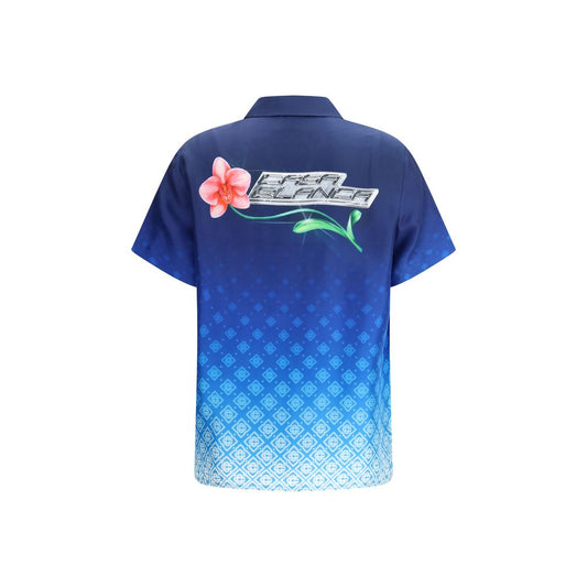 Casablanca Blue Silk Shirt