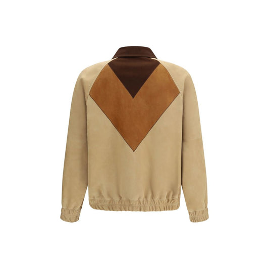 Valentino Garavani Brown Goatskin Biker Jacket