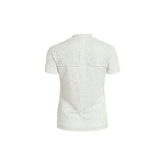 Vila Clothes Cream Polyamide T-Shirt