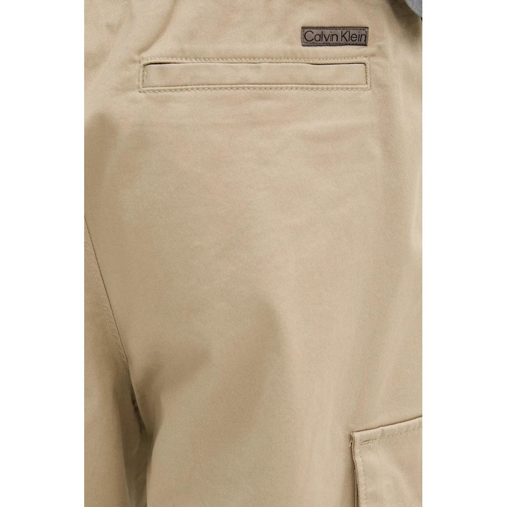 Calvin Klein Jeans Beigefarbene Baumwoll-Cargohose