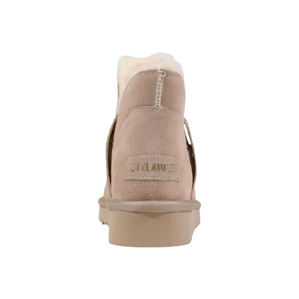 Alviero Martini Prima Classe Beige Leder-Stiefeletten