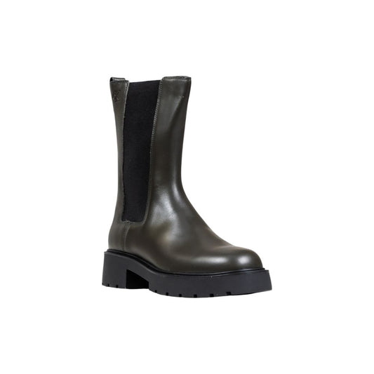 Calvin Klein Jeans Gray Leather Ankle Boots