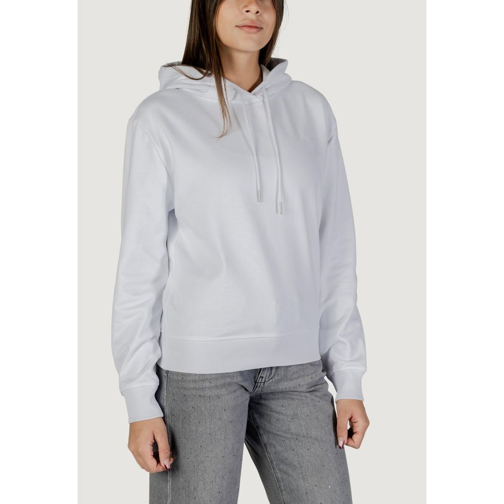 Calvin Klein Jeans White Cotton Hoodie