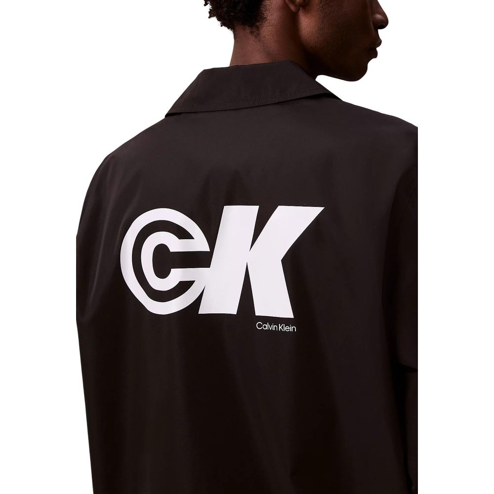 Calvin Klein Jeans Schwarze Polyester-Shell-Jacke