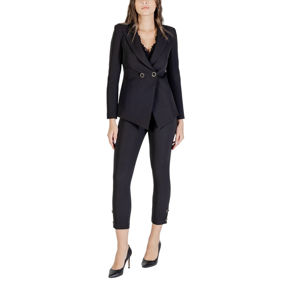 Rinascimento Black Polyester Casual Pants