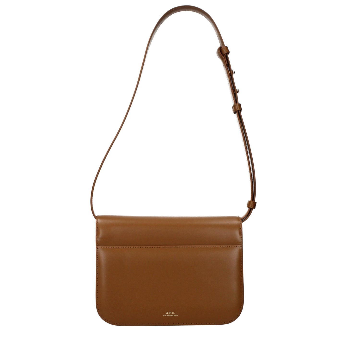A.P.C. Brown Leather Shoulder Bag