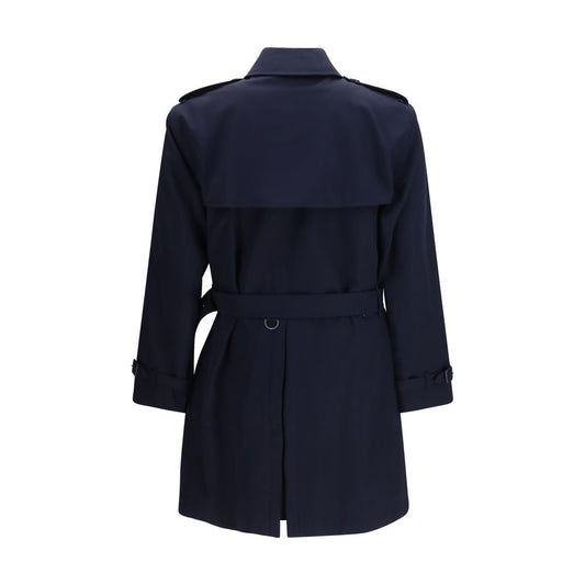 Burberry Blue Cotton Trench Coat