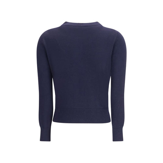 Ami Paris Blue Merino Wool Cardigan