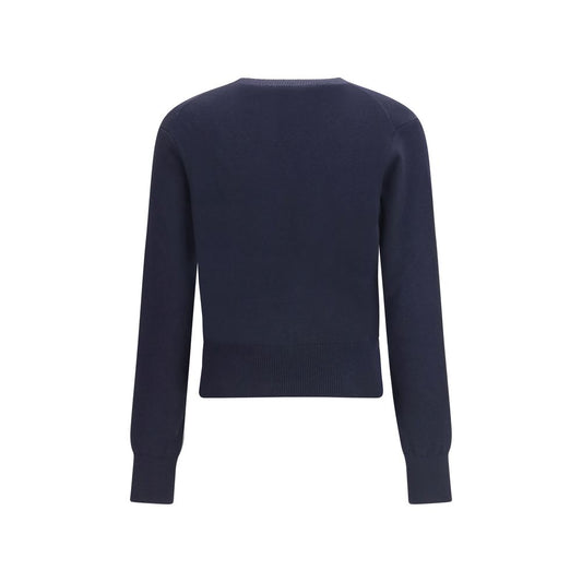Ami Paris Blue Merino Wool Sweatshirt