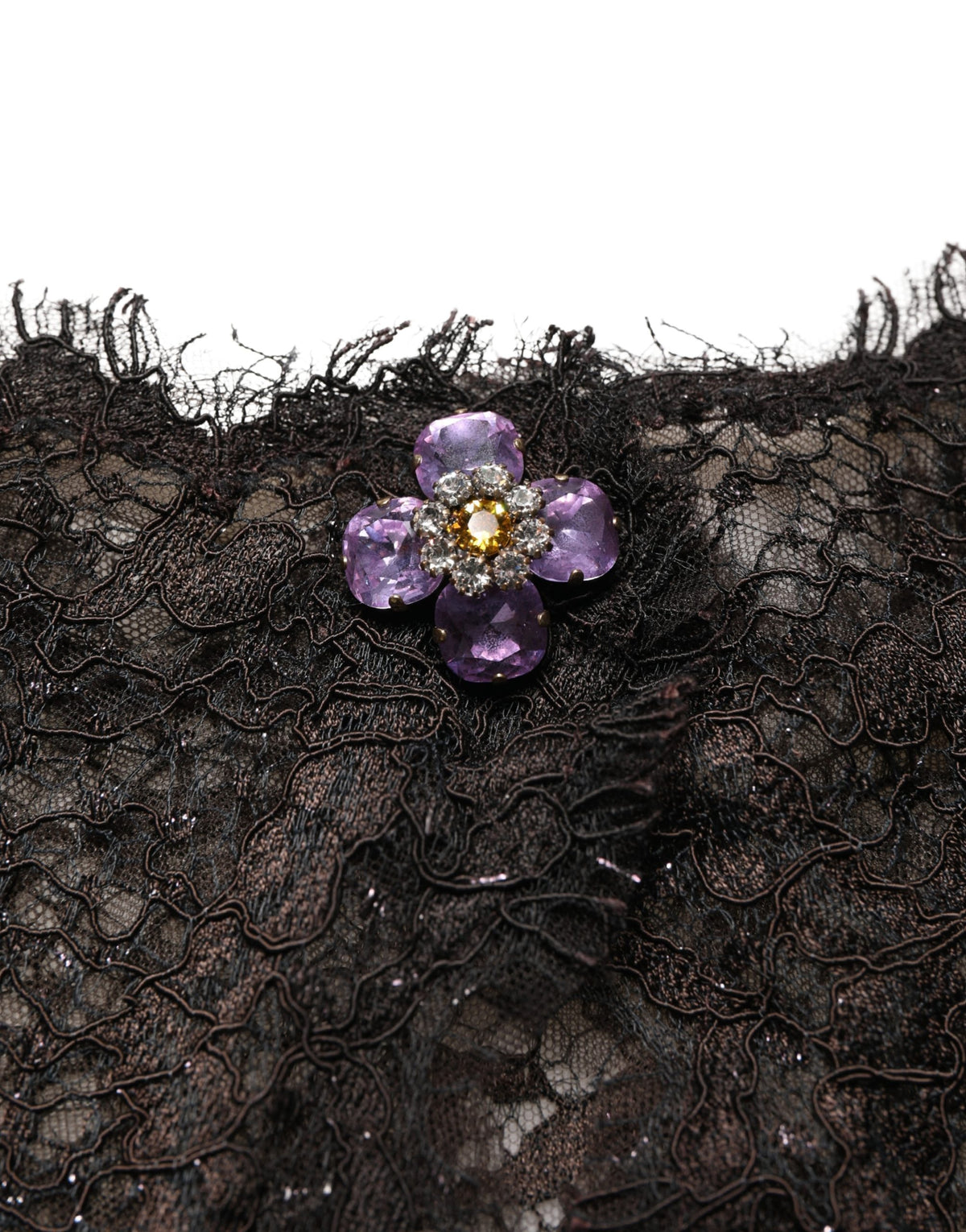 Dolce & Gabbana Schwarzes florales Spitzen-Etui-Maxikleid