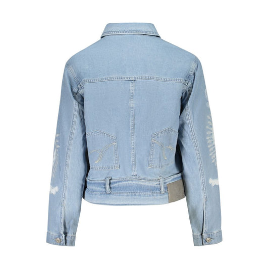 Desigual Azzurro Cotton Women Jacket