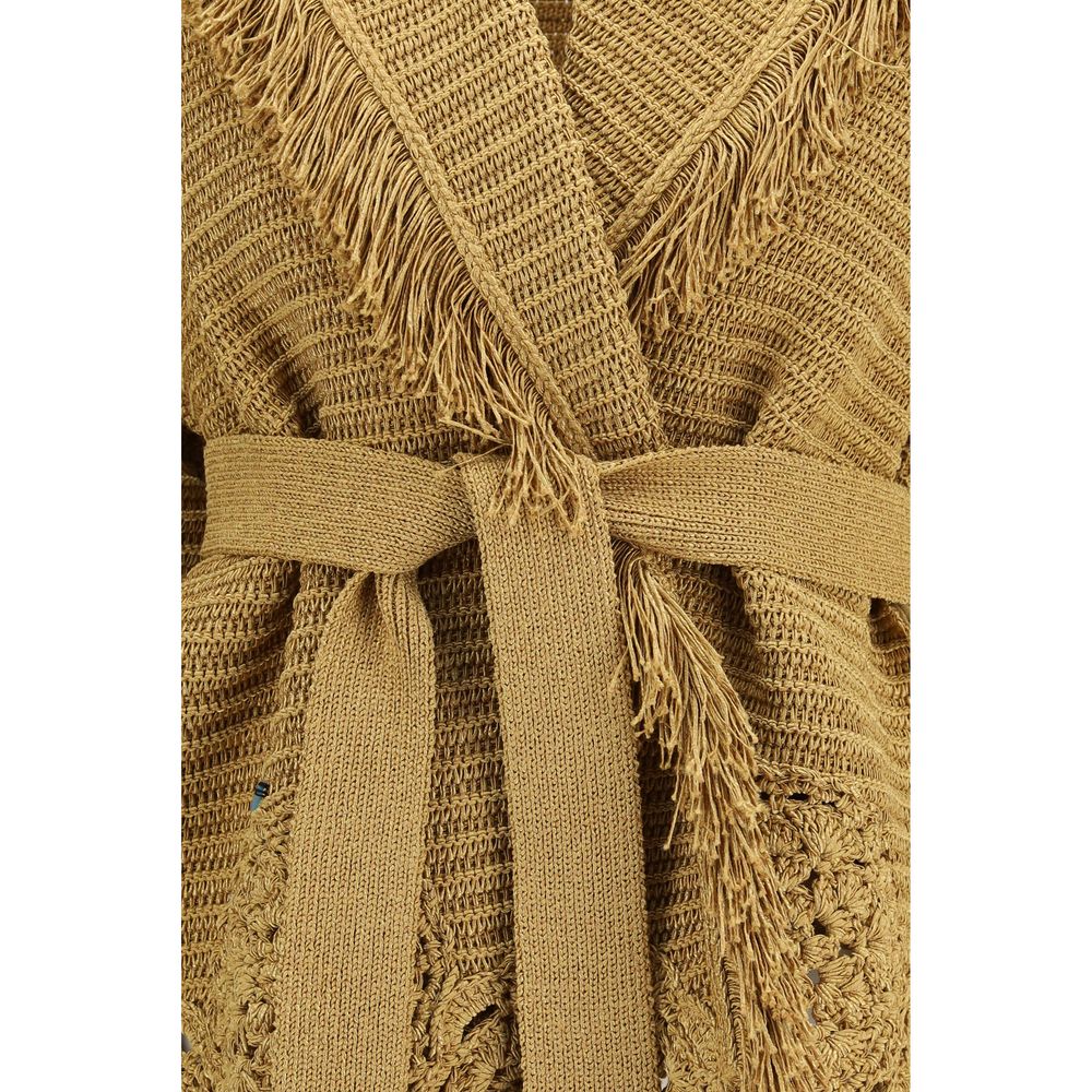 Alanui Goldener Cardigan aus Polyester